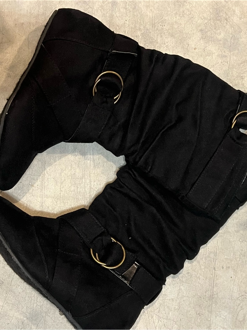 Candie's Black V.Suede Mid-Calf Boots